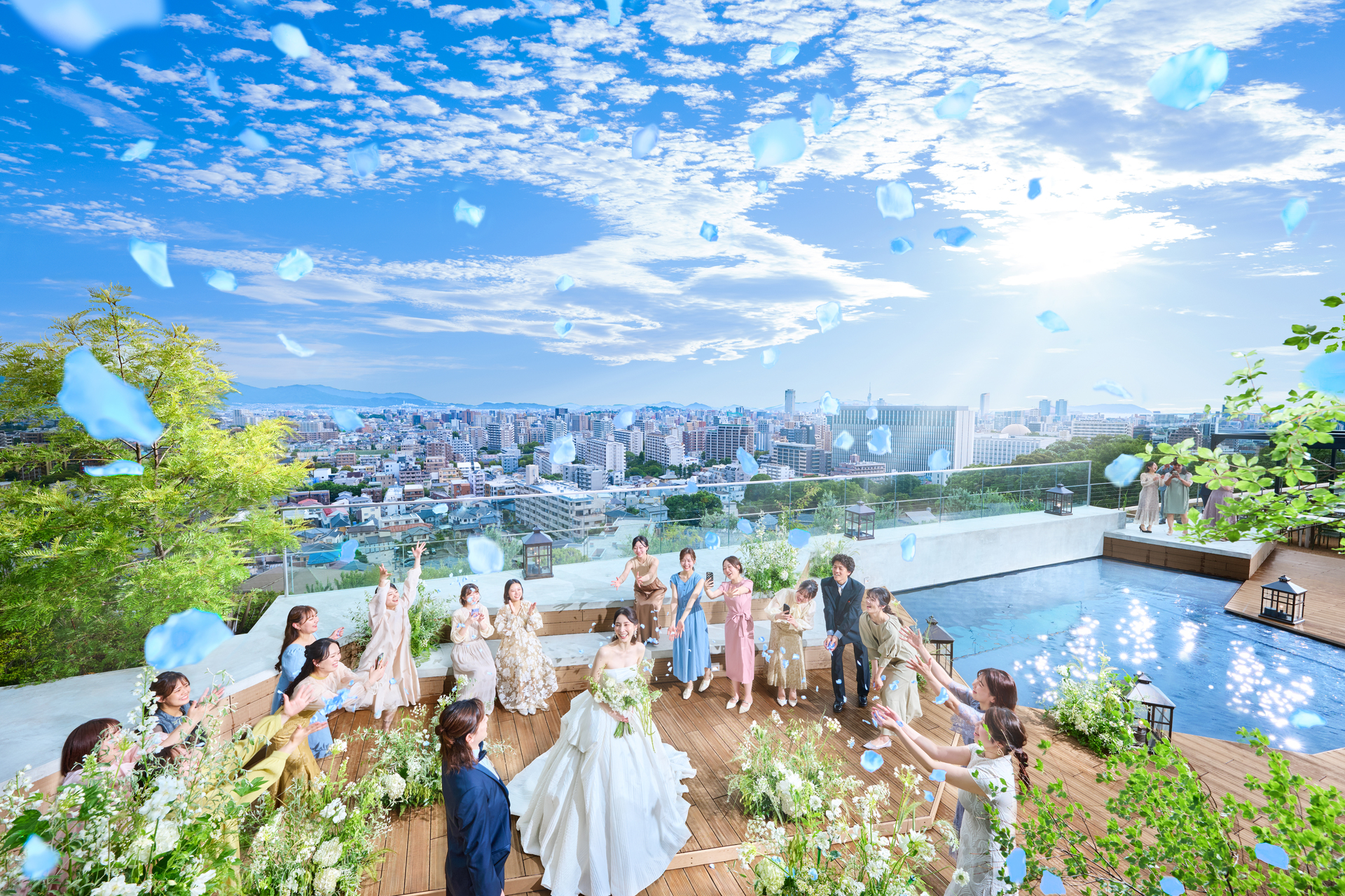 福岡の空にいちばん近い 高台のガーデンテラス